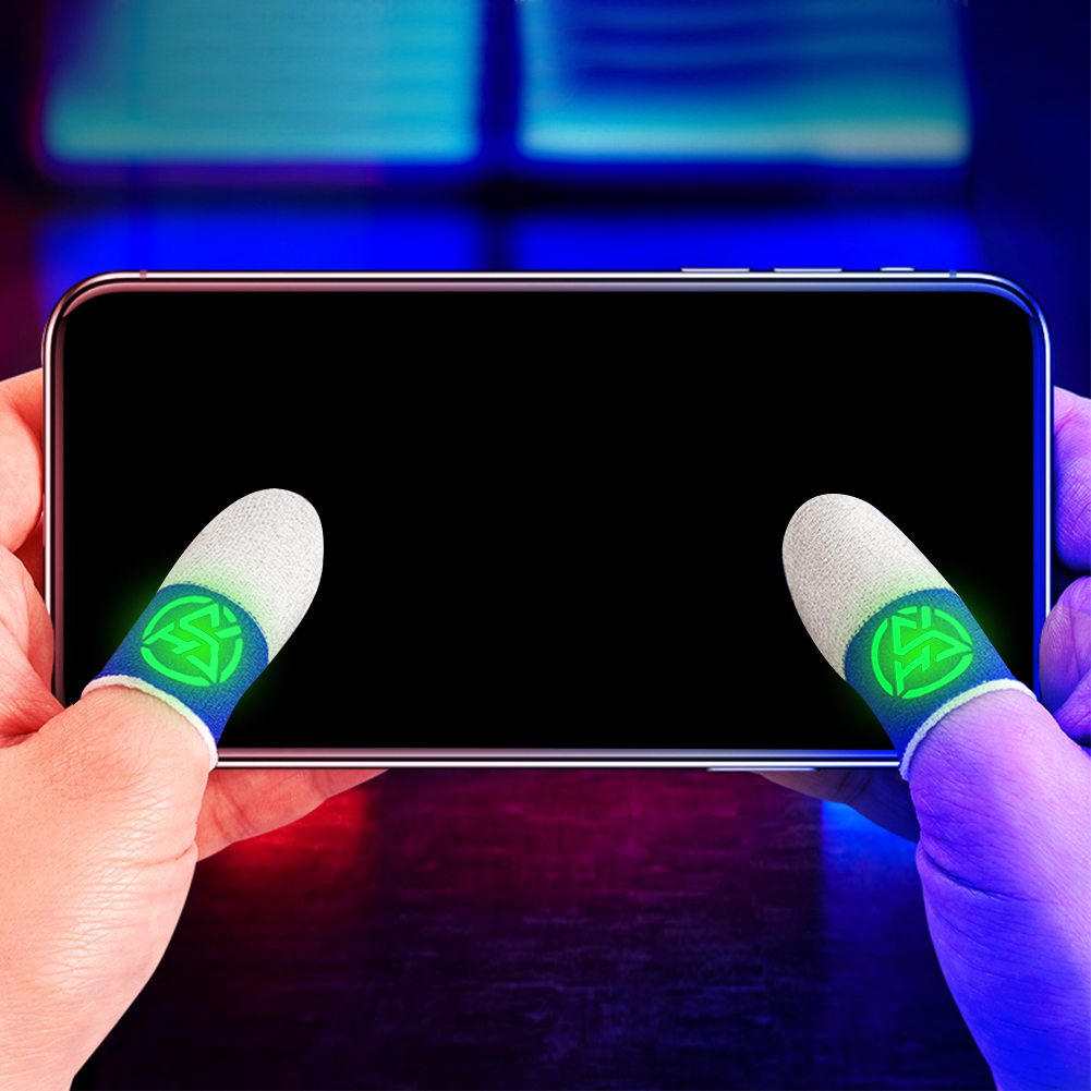 Gaming Accessories Mobile - Finger Thumb Gloves Breathable Nightlight Finger