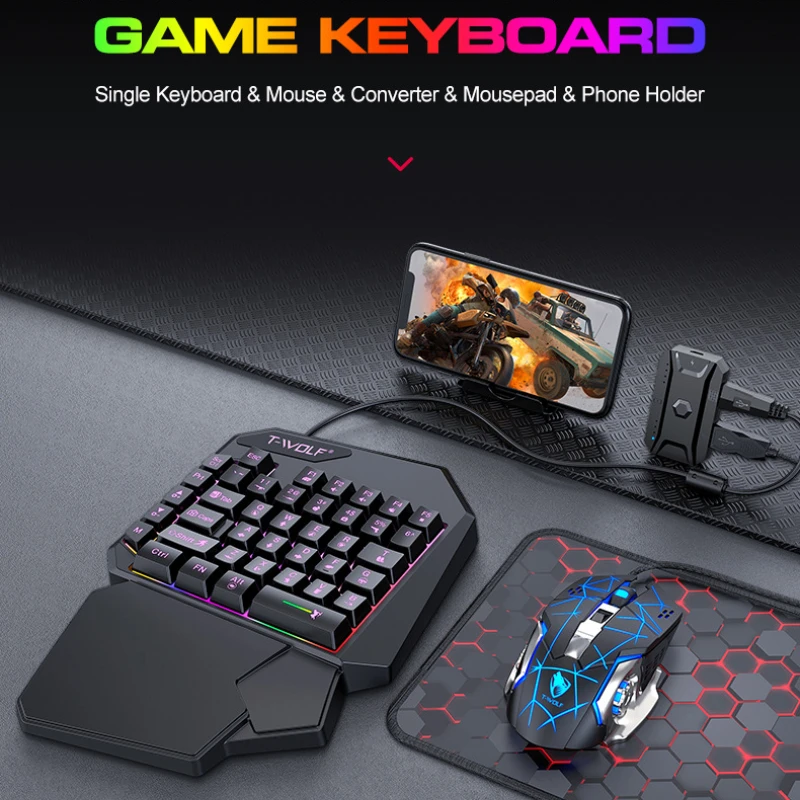 T-WOLF TF900 One Handed Keyboa - огляд і ціна Gaming Accessories Mobile
