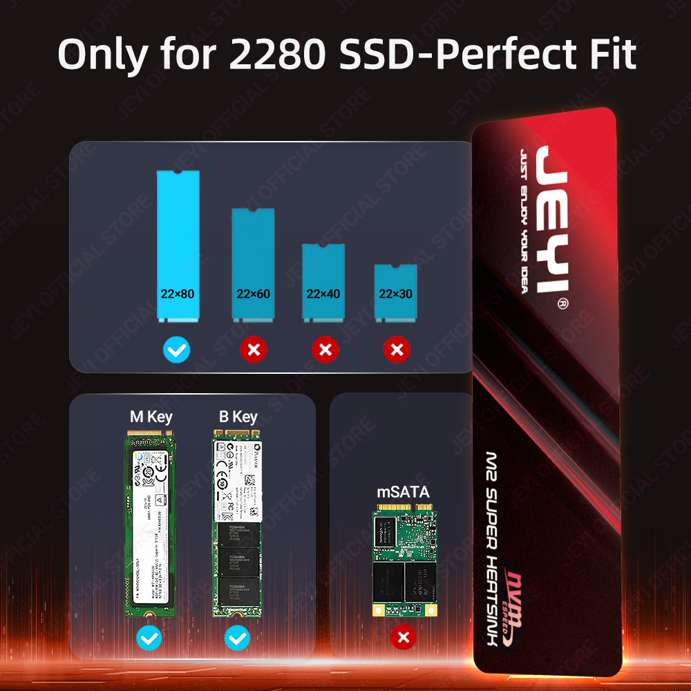 JEYI M2 SSD Heatsink 0.5 mm Ho - огляд і ціна M2 Heatsink Cooler
