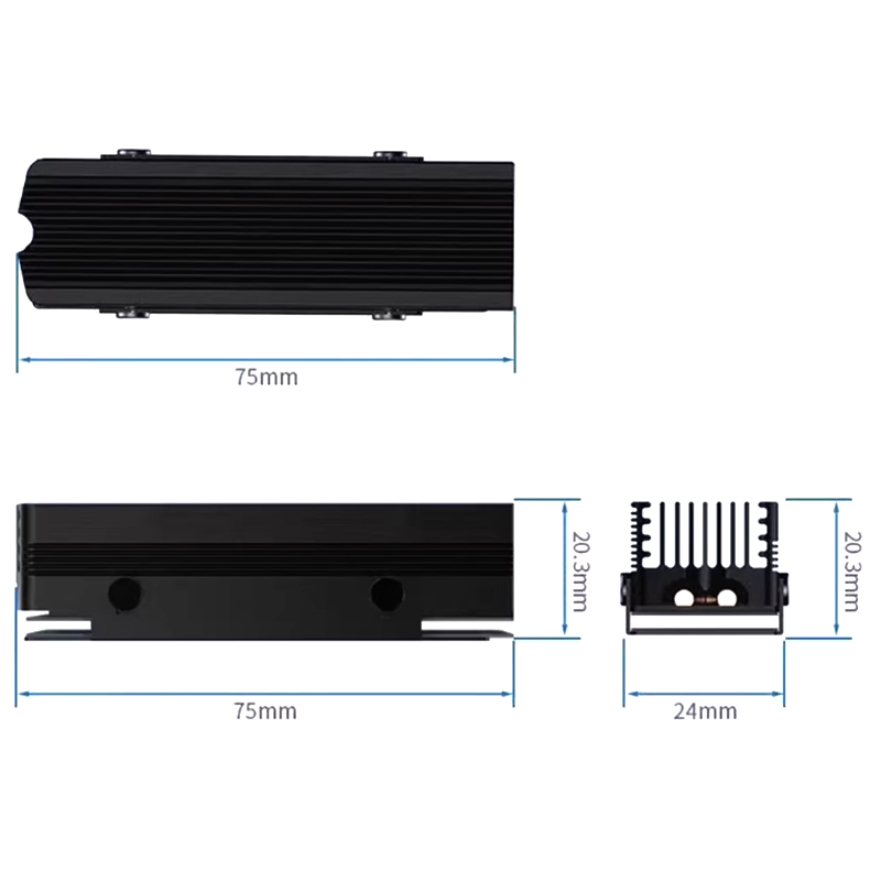 SSD-V3 M.2 NVMe 2280 SSD Heats - огляд і ціна M2 Heatsink Cooler