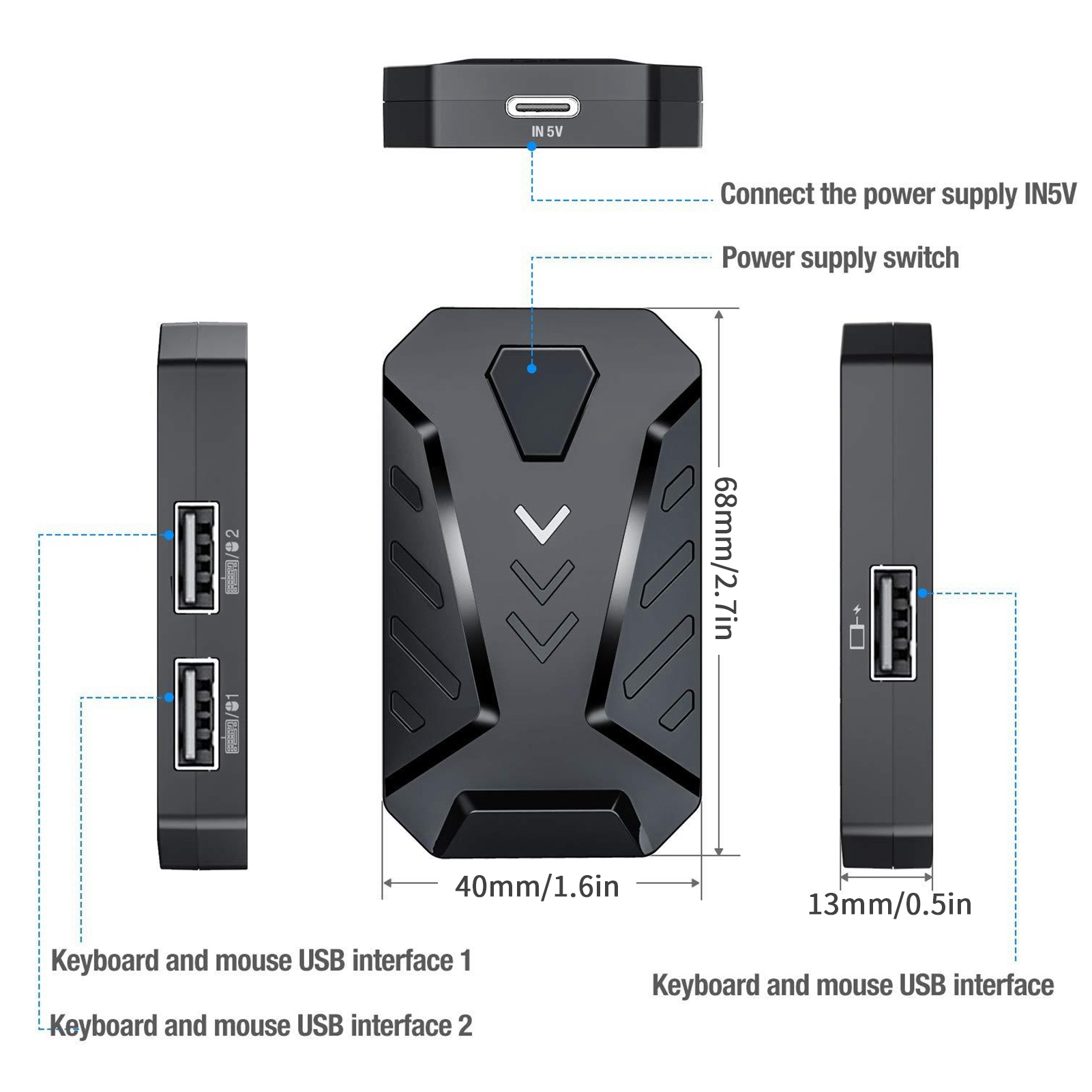 Gaming Keyboard Mouse Converte - огляд і ціна Gaming Accessories For Android